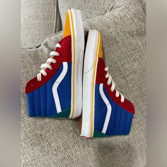 Vans Sk8-Hi Primary Colors - Color Block High-Tops - Kid’s Size 4.5 - Picture 4 of 12